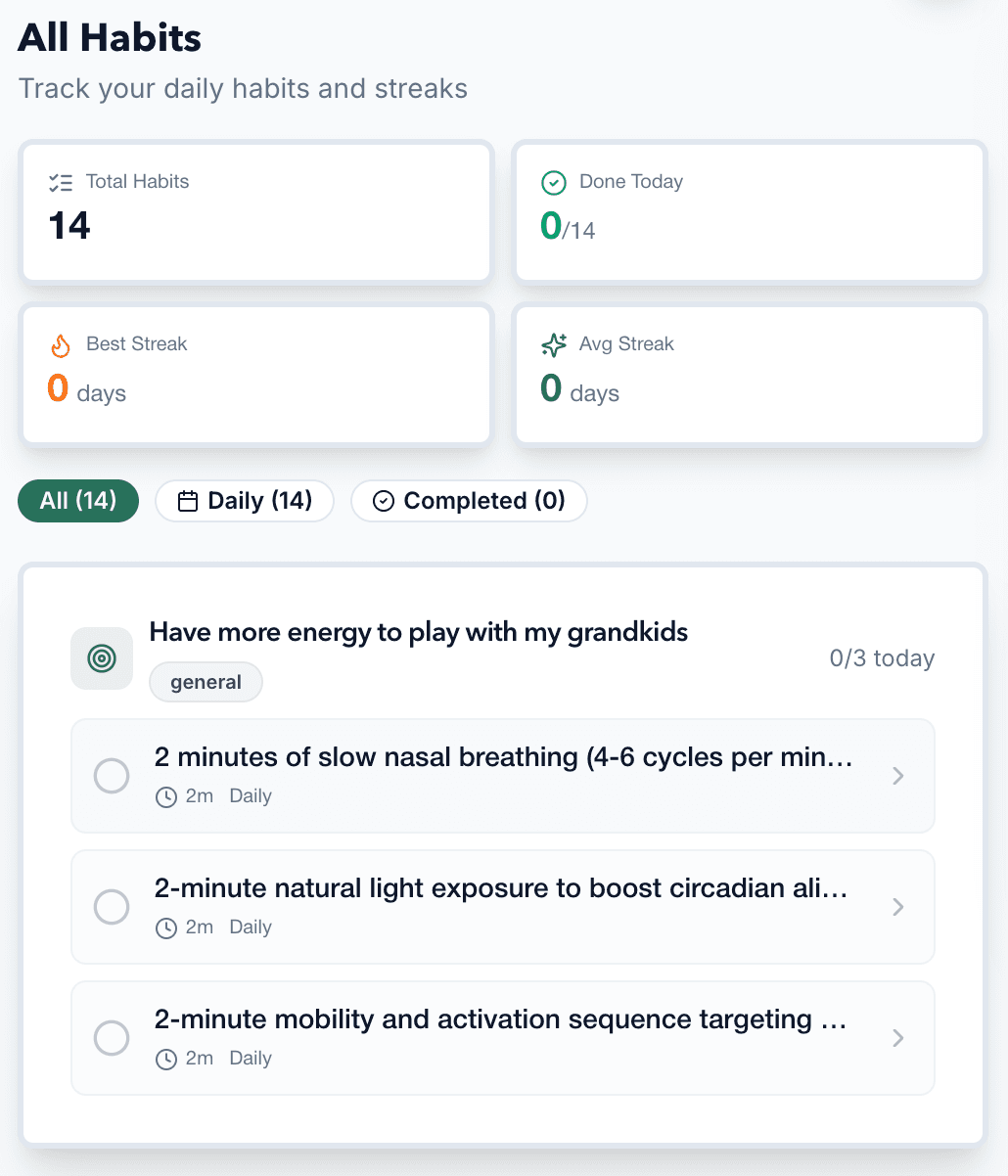 Daily habits that stick